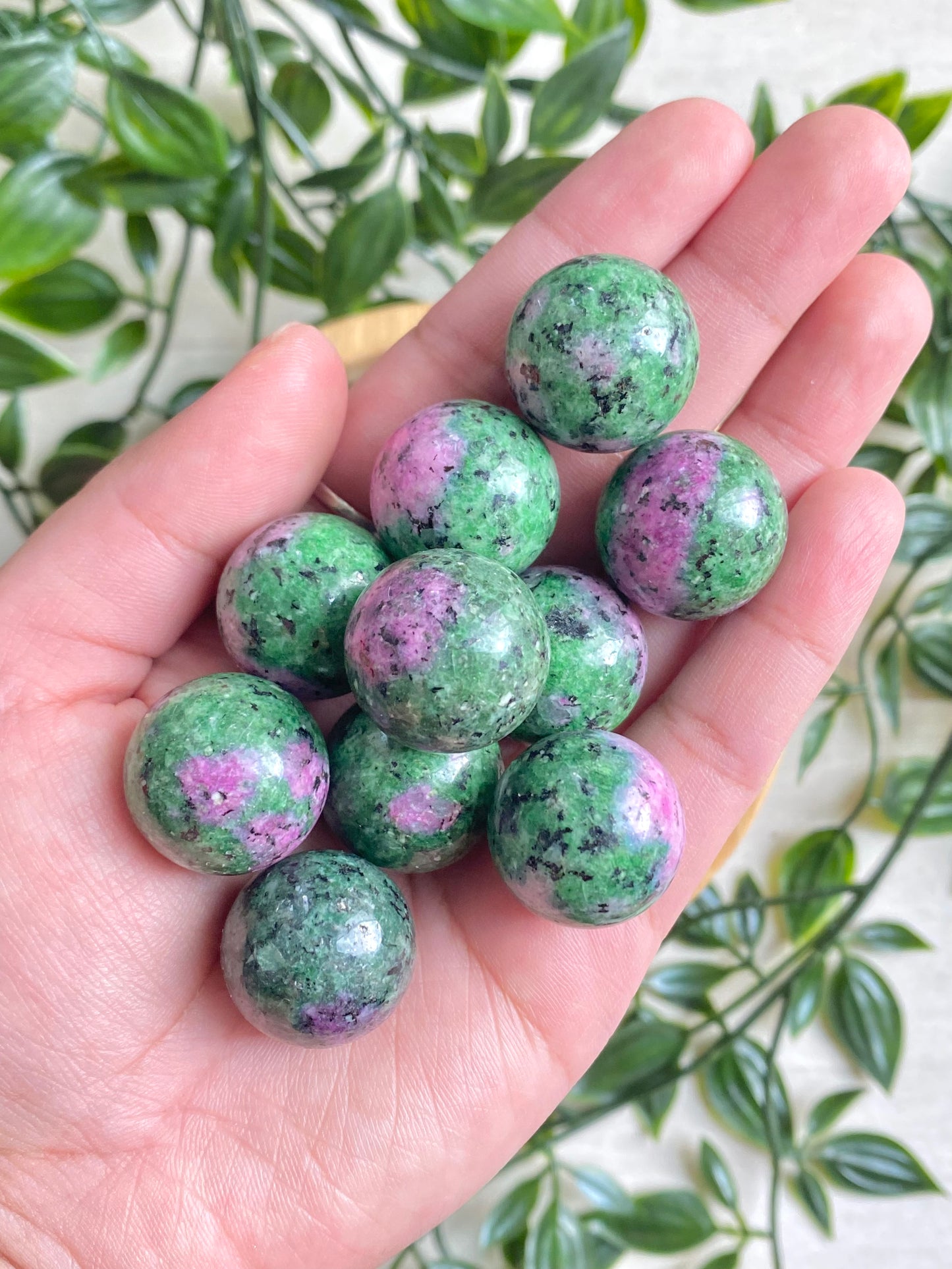 Ruby Zoisite Mini Spheres