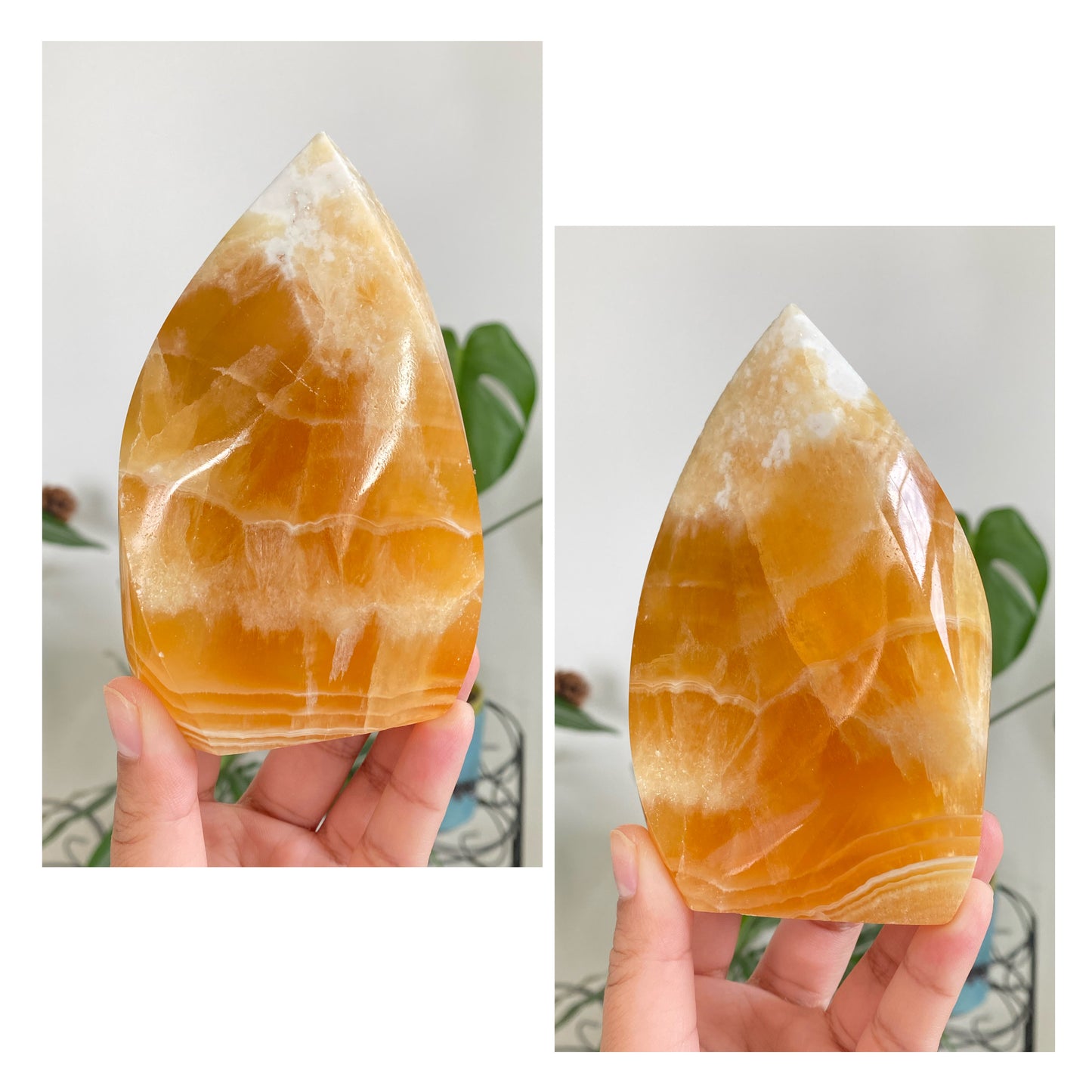 Orange Calcite Flames