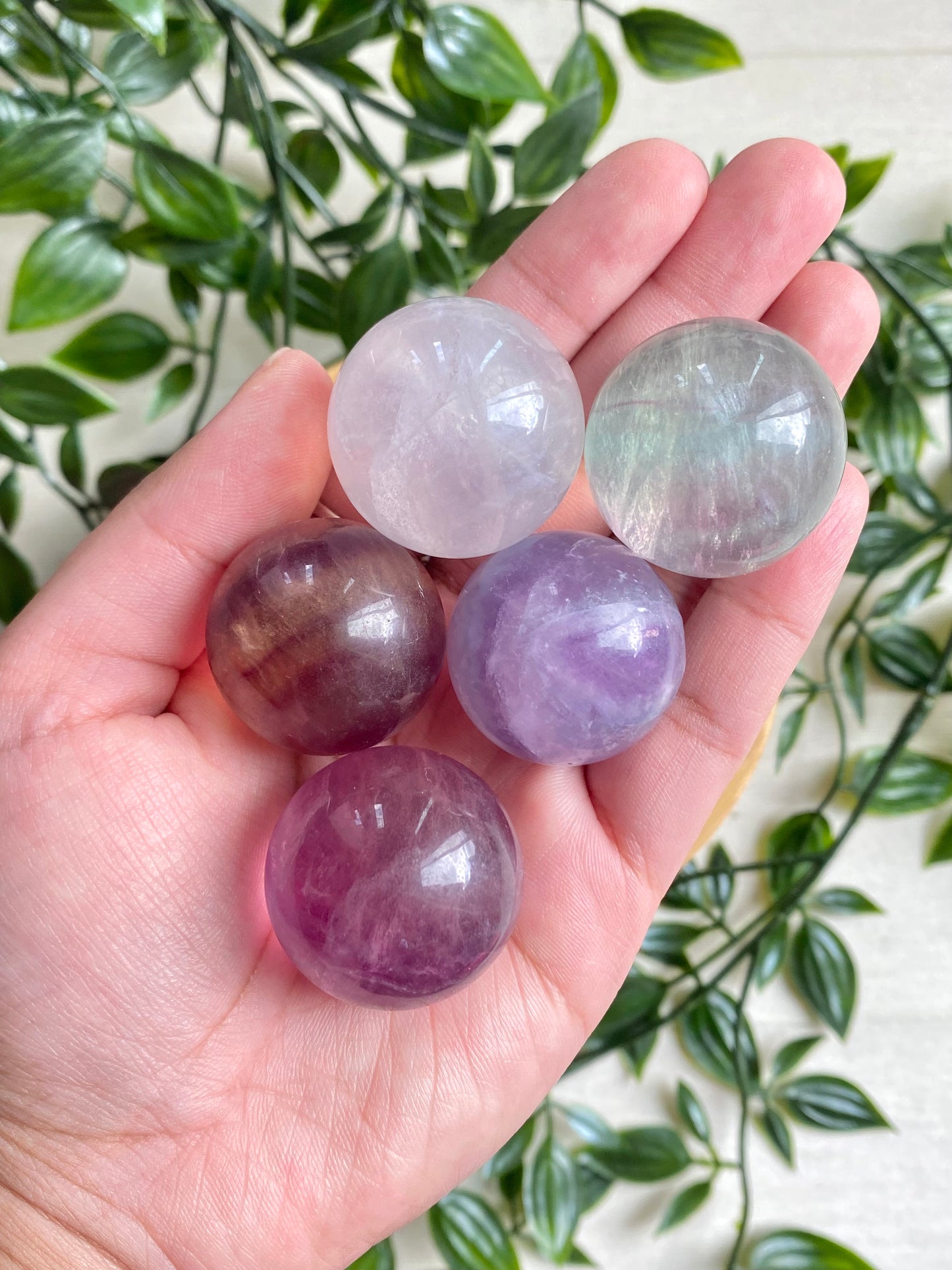 Rainbow Fluorite Mini Spheres