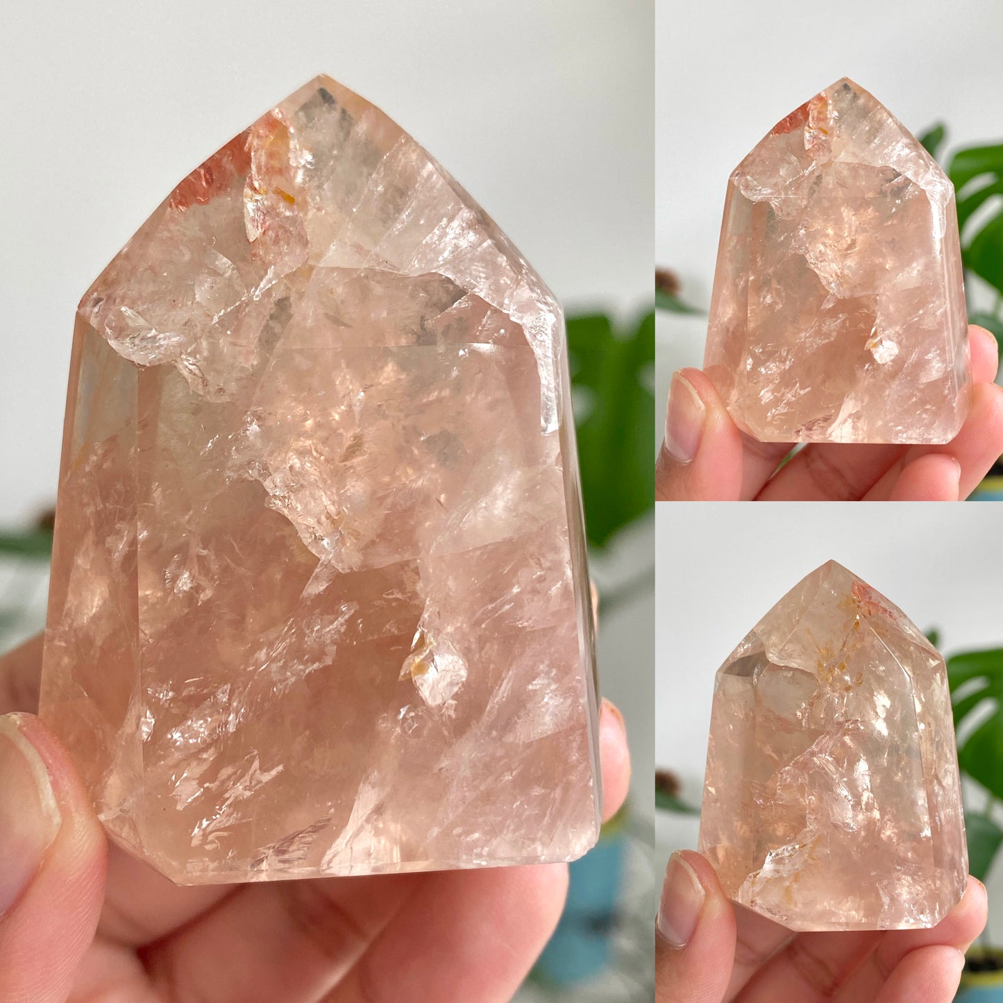 Rose Quartz x Golden Healer Quartz Towers