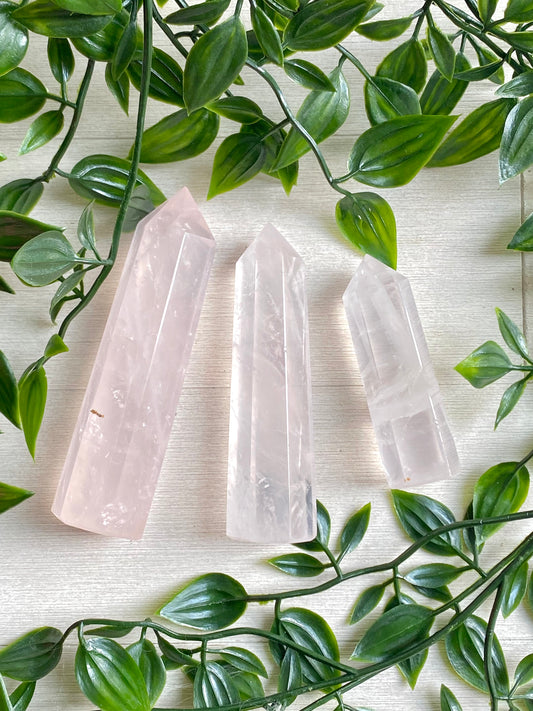 Gemmy Rose Quartz Towers