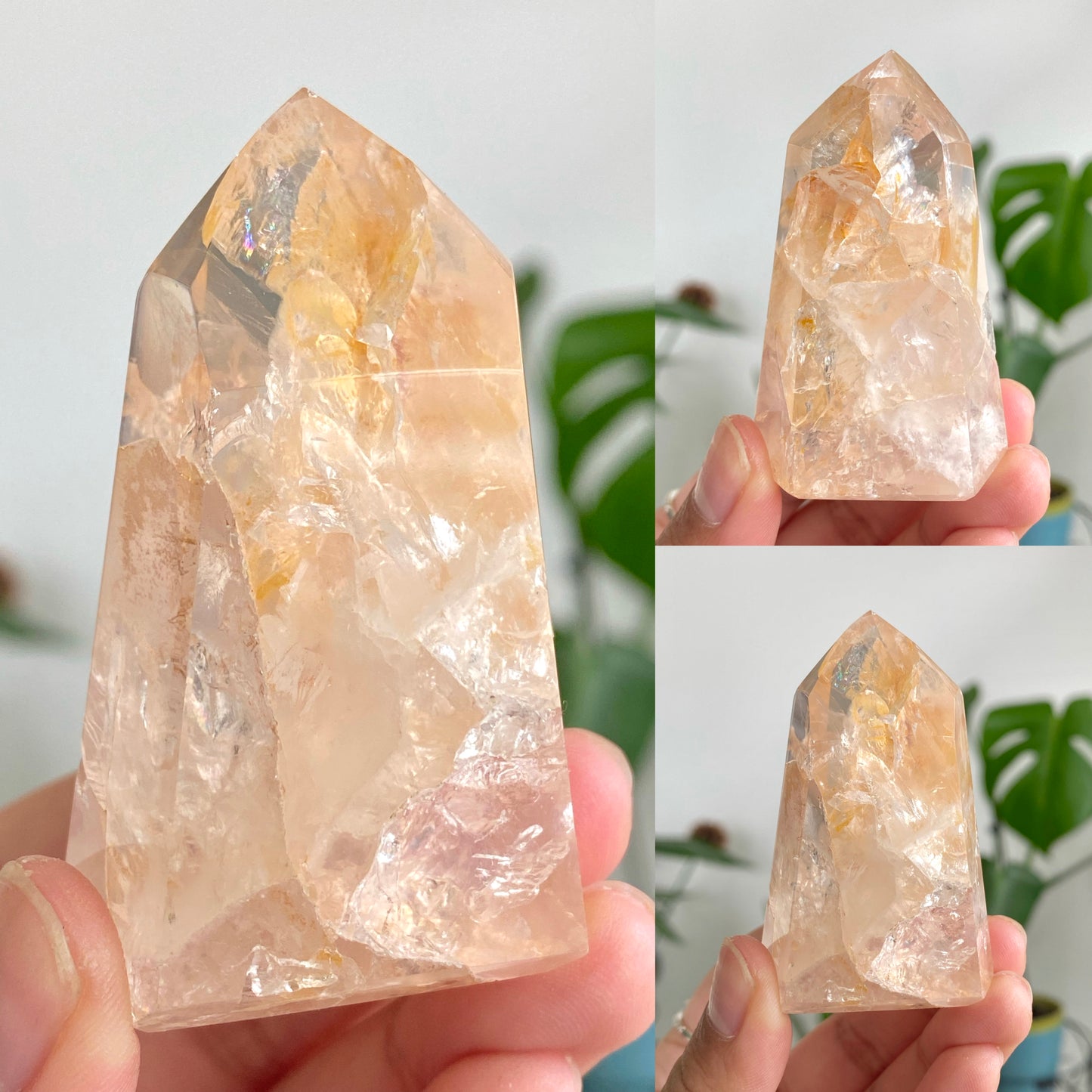 Rose Quartz x Golden Healer Quartz Towers