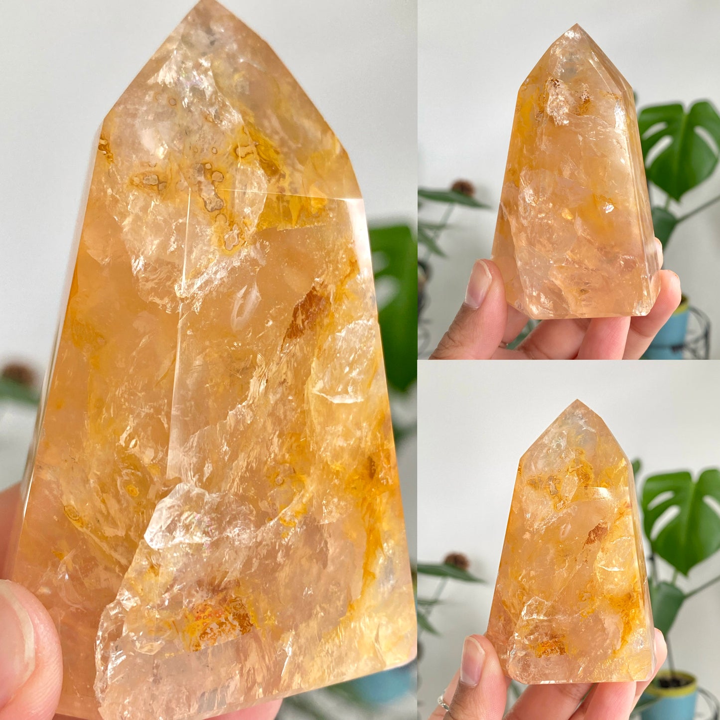 Rose Quartz x Golden Healer Quartz Towers