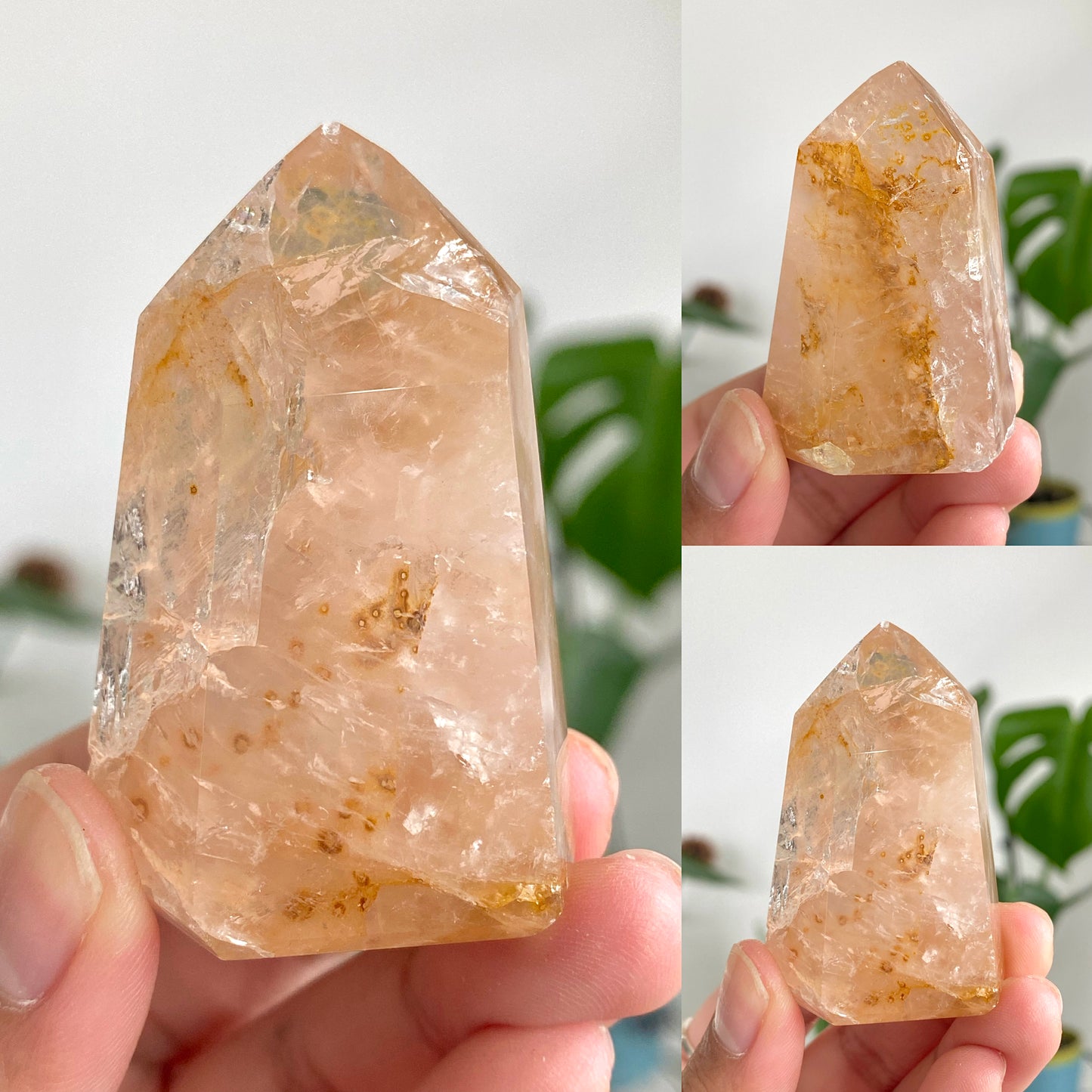 Rose Quartz x Golden Healer Quartz Towers