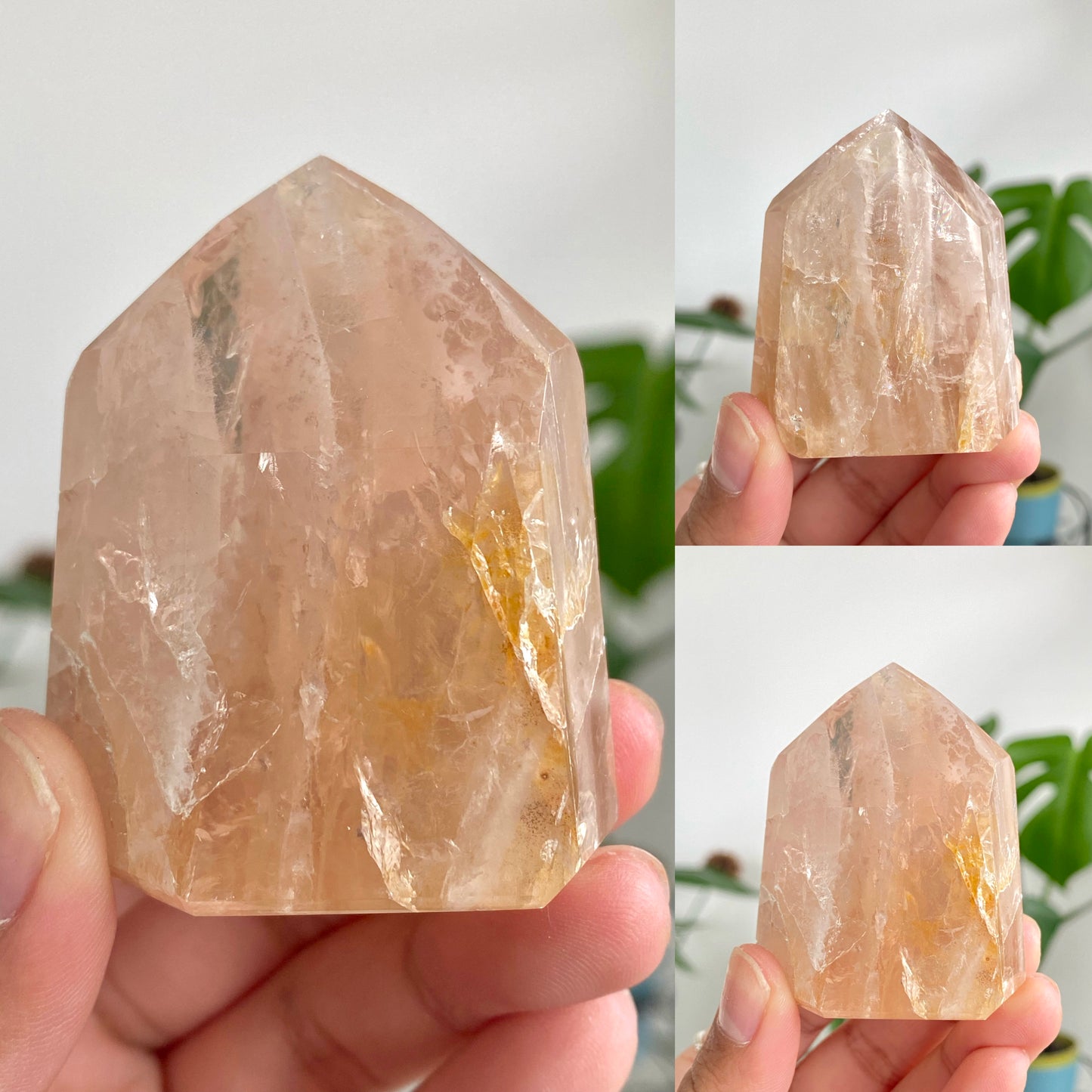 Rose Quartz x Golden Healer Quartz Towers