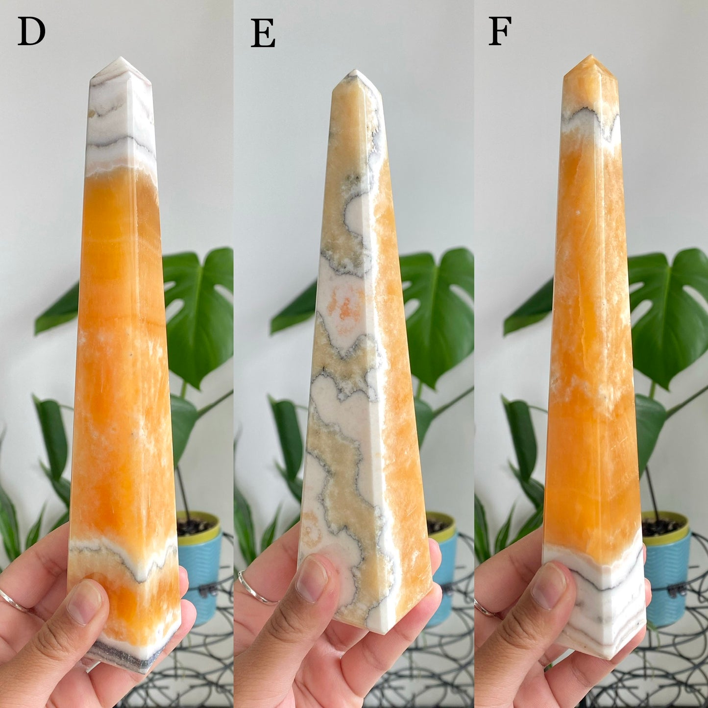 Orange Calcite Obelisks