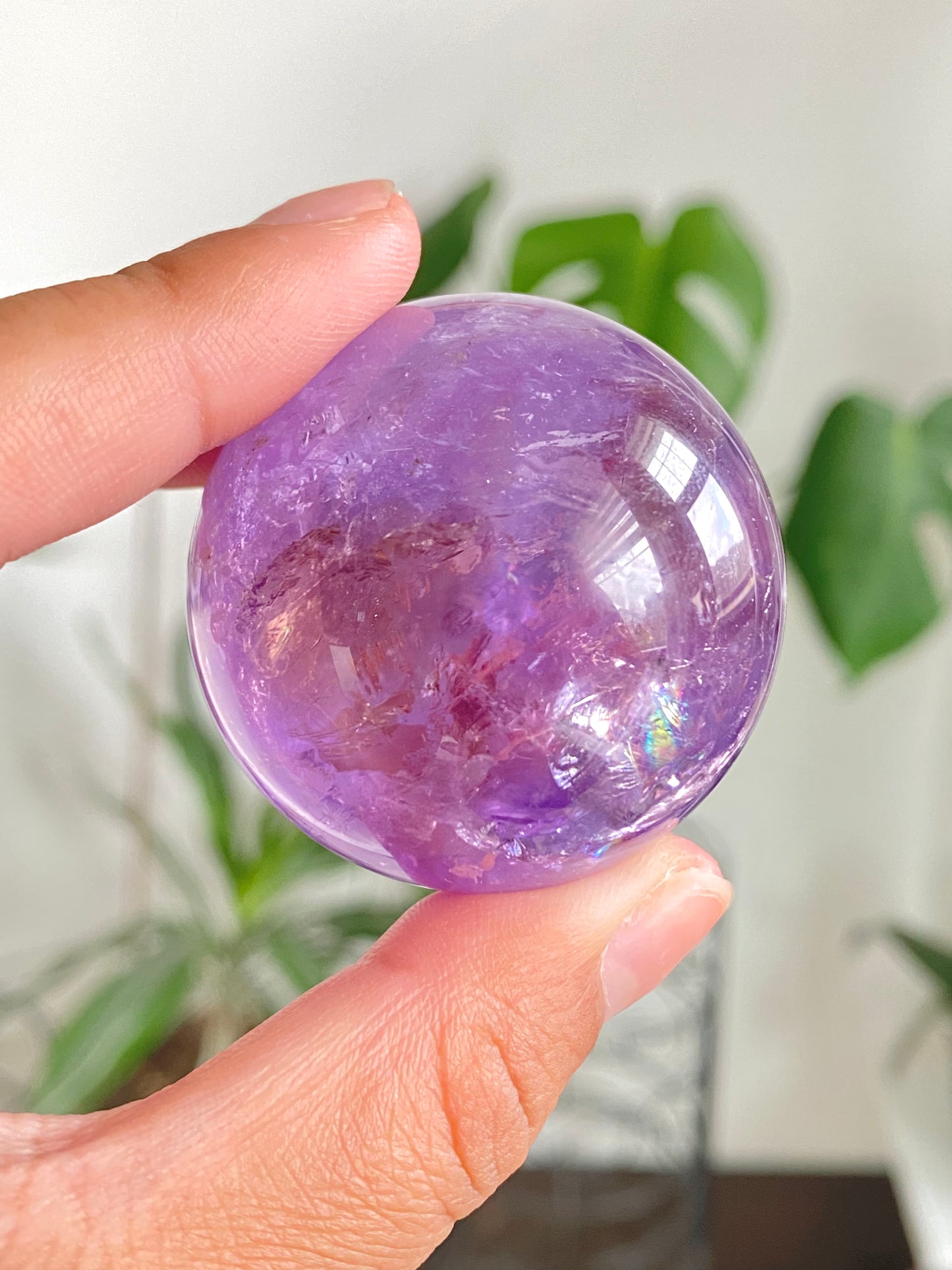 Rainbow-Filled Ametrine Spheres