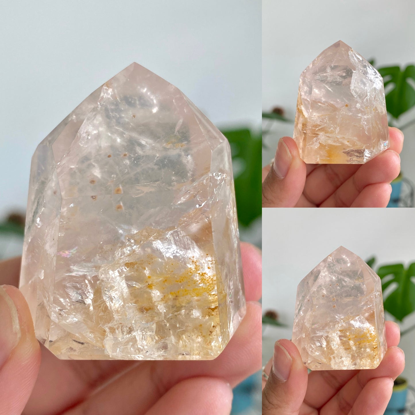 Rose Quartz x Golden Healer Quartz Towers