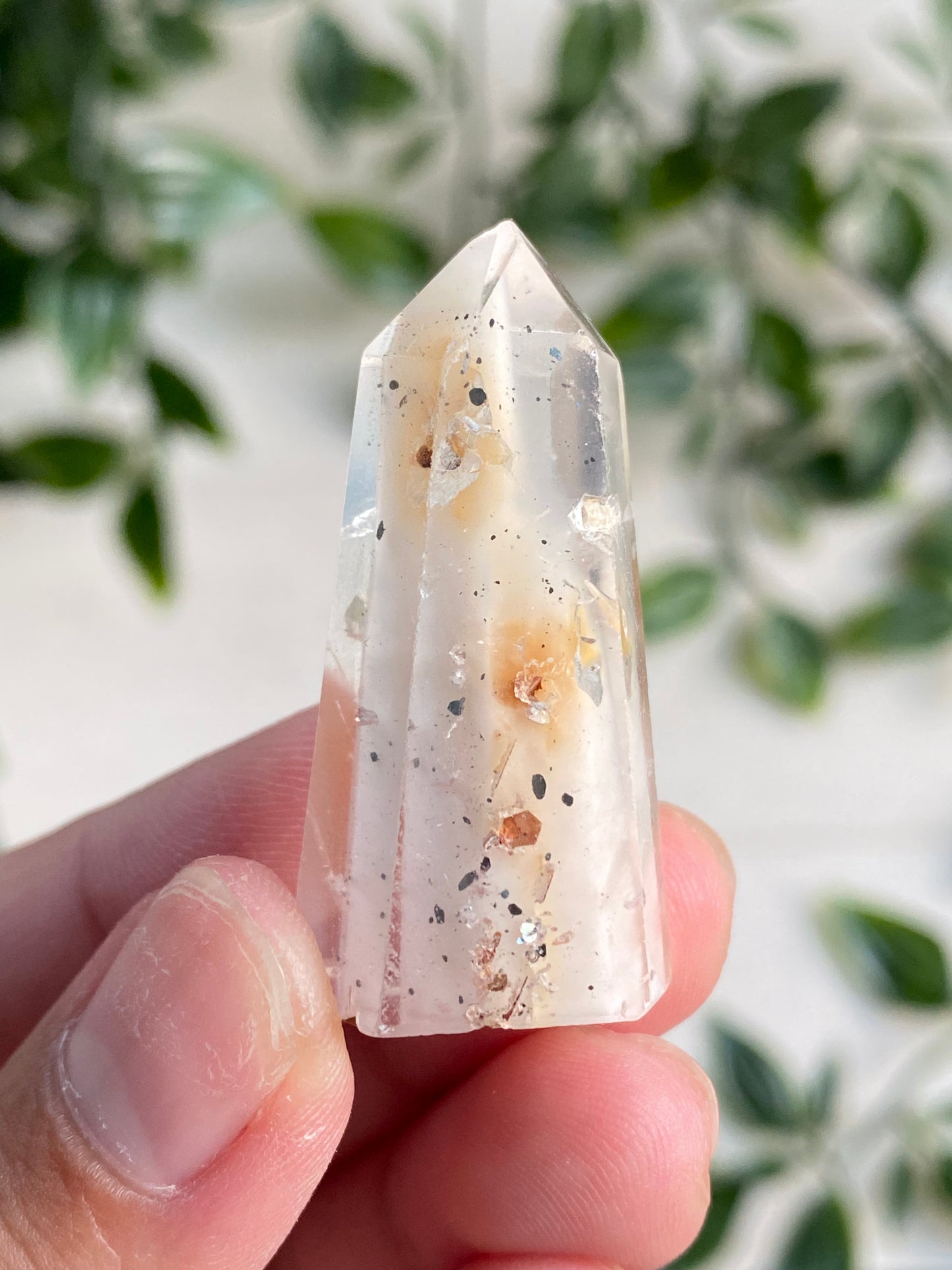 Grey Amphibole Quartz Baby Towers (Angel Phantom Quartz)