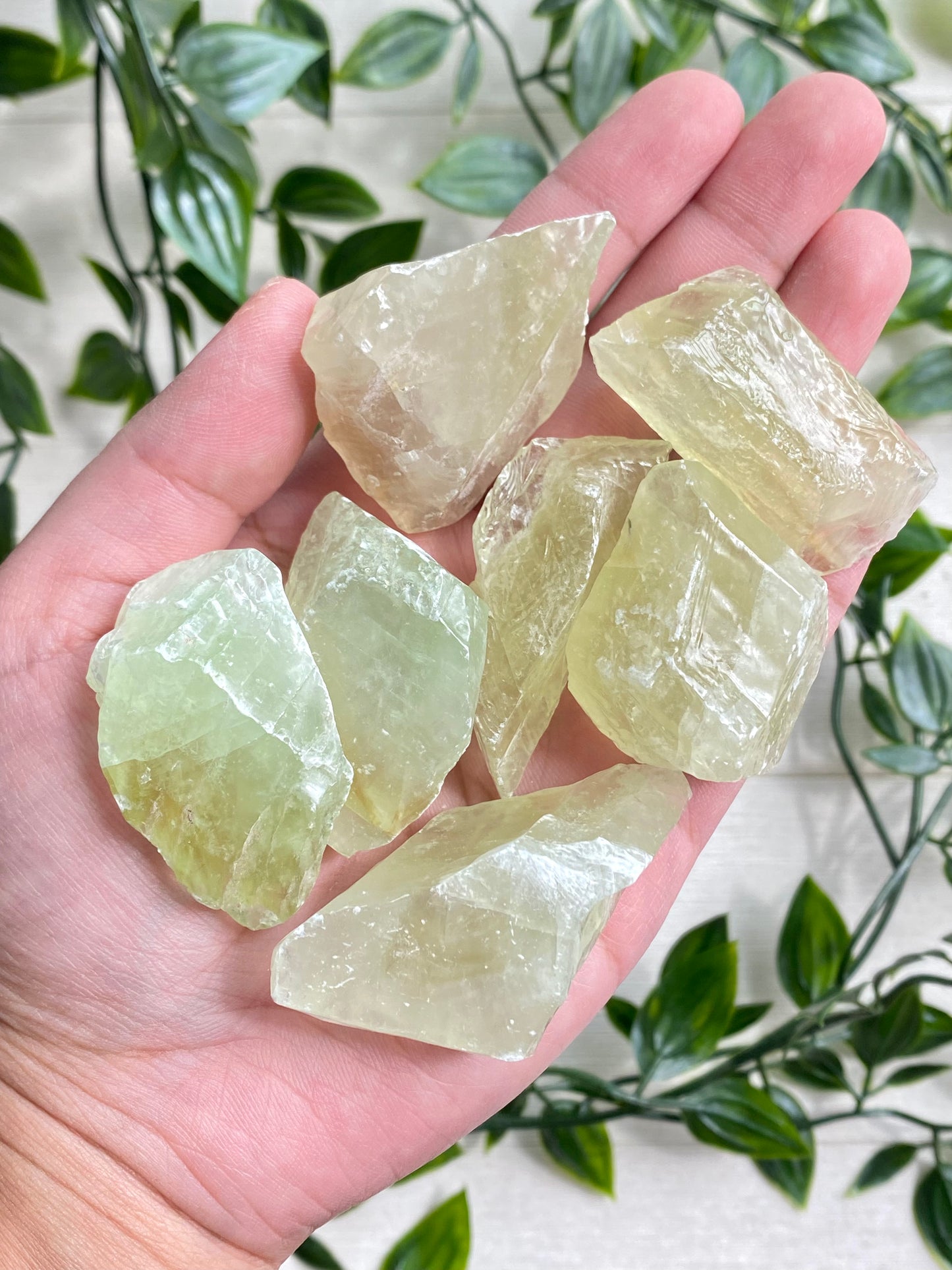 Green Calcite Raw Chunks (Acid Treated)