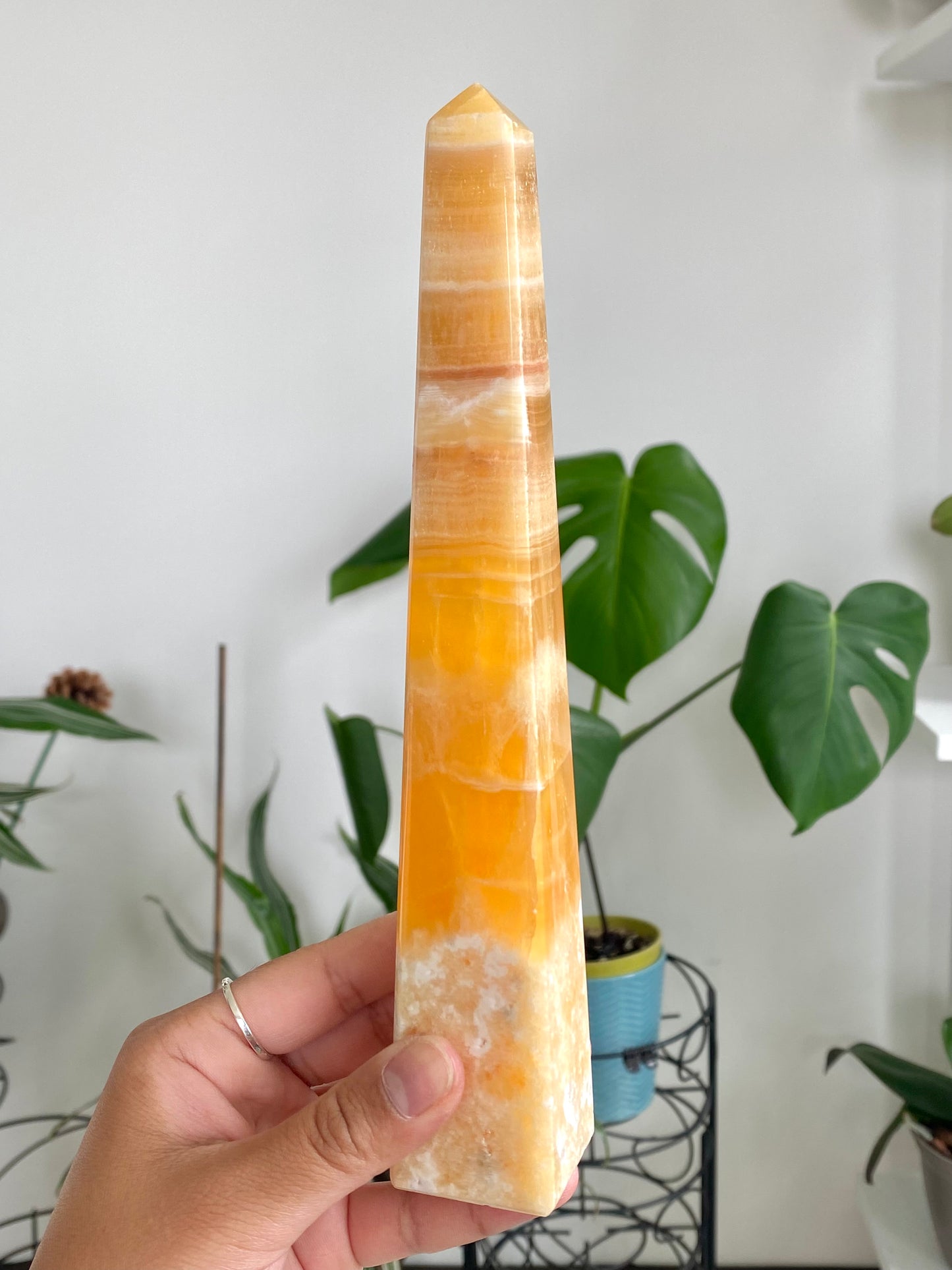 Orange Calcite Obelisks