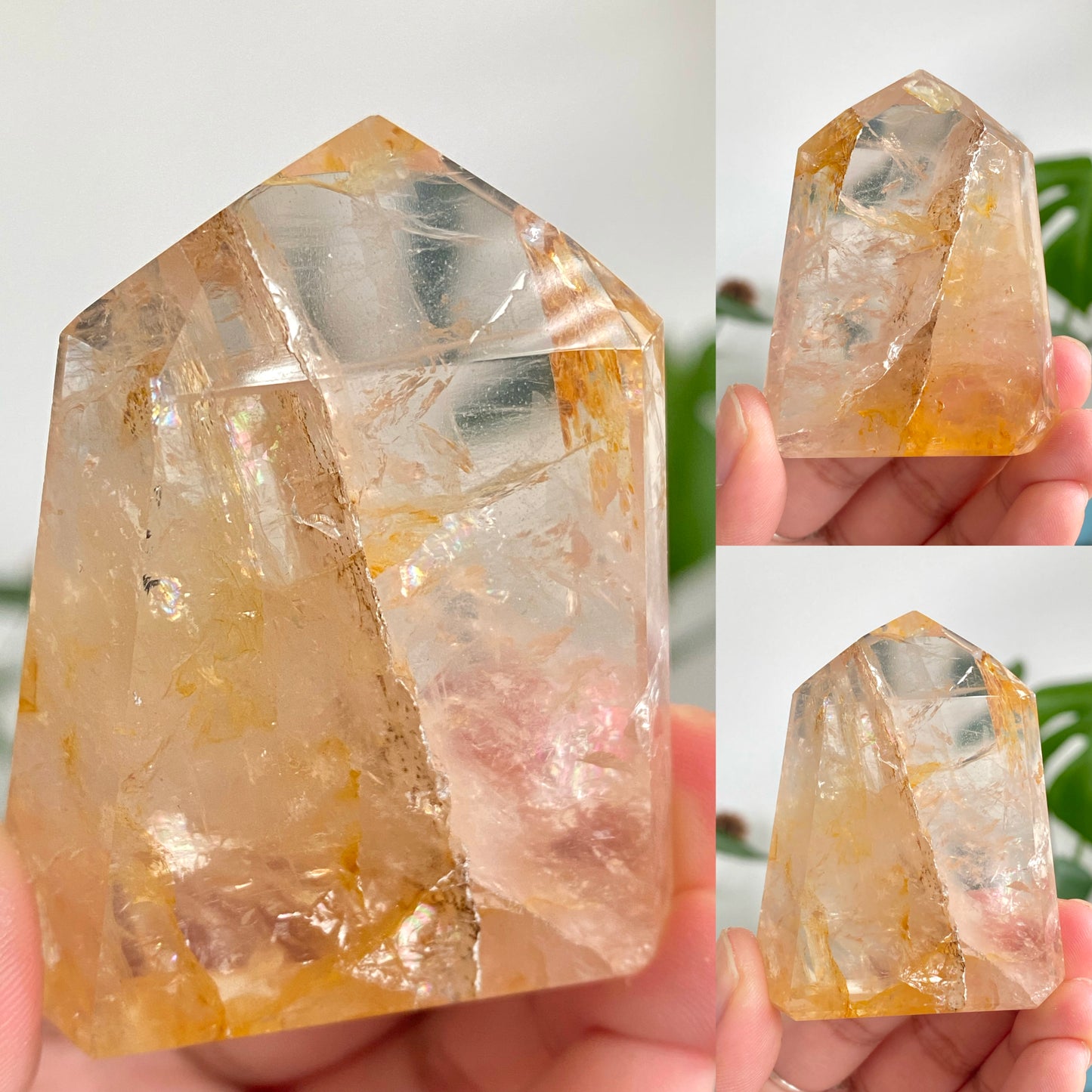 Rose Quartz x Golden Healer Quartz Towers