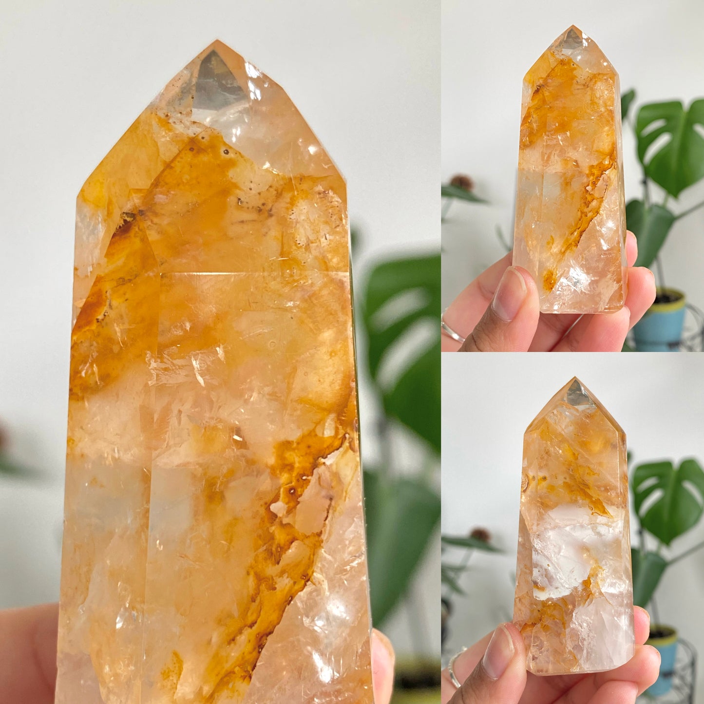 Rose Quartz x Golden Healer Quartz Towers