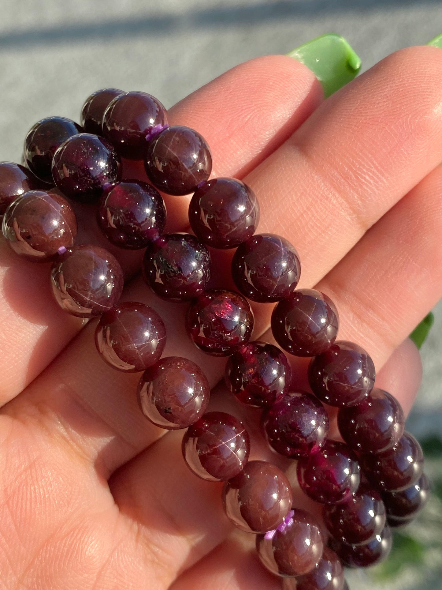 HQ Star Garnet Beaded Bracelets