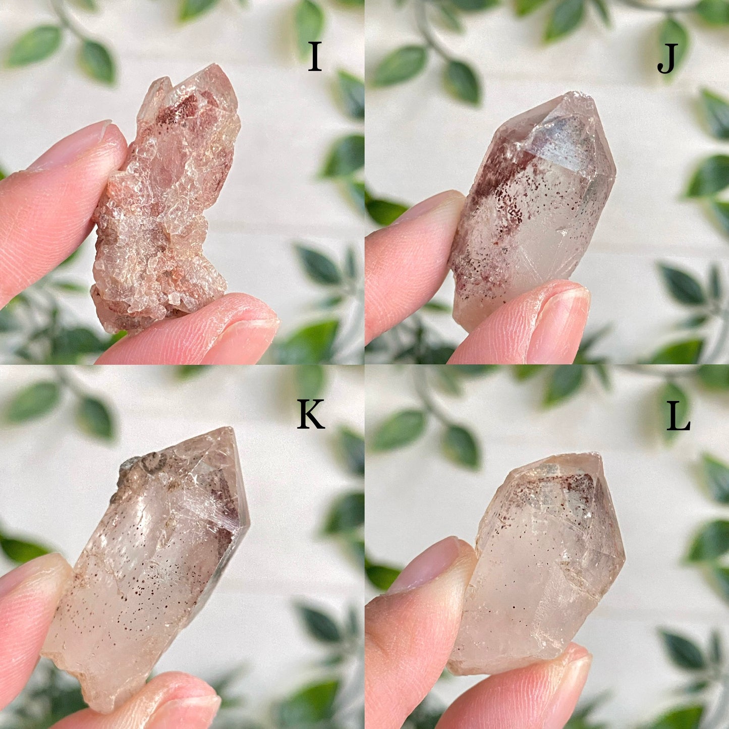 Small Hematoid Phantom Quartz Points