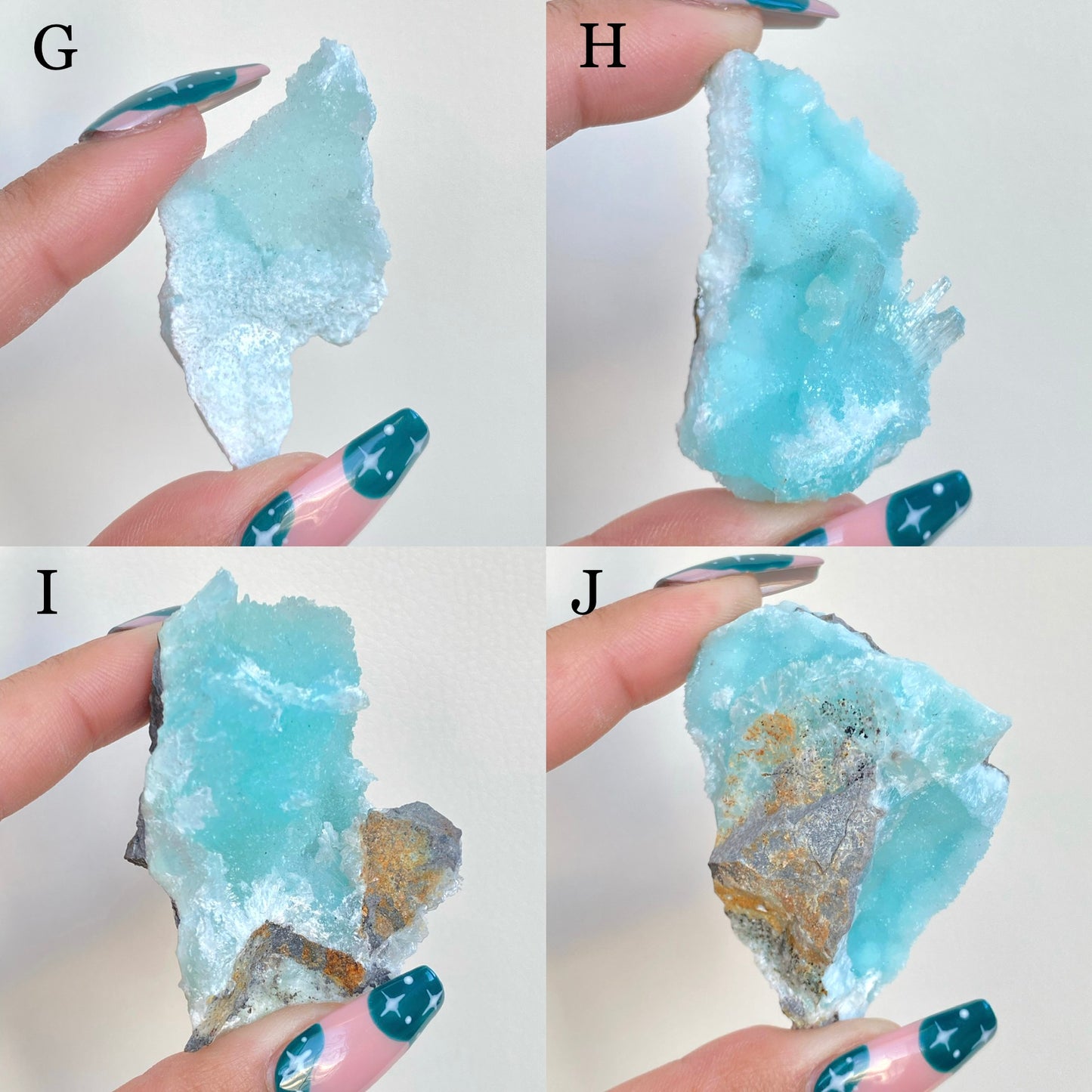 Blue Aragonite Specimens