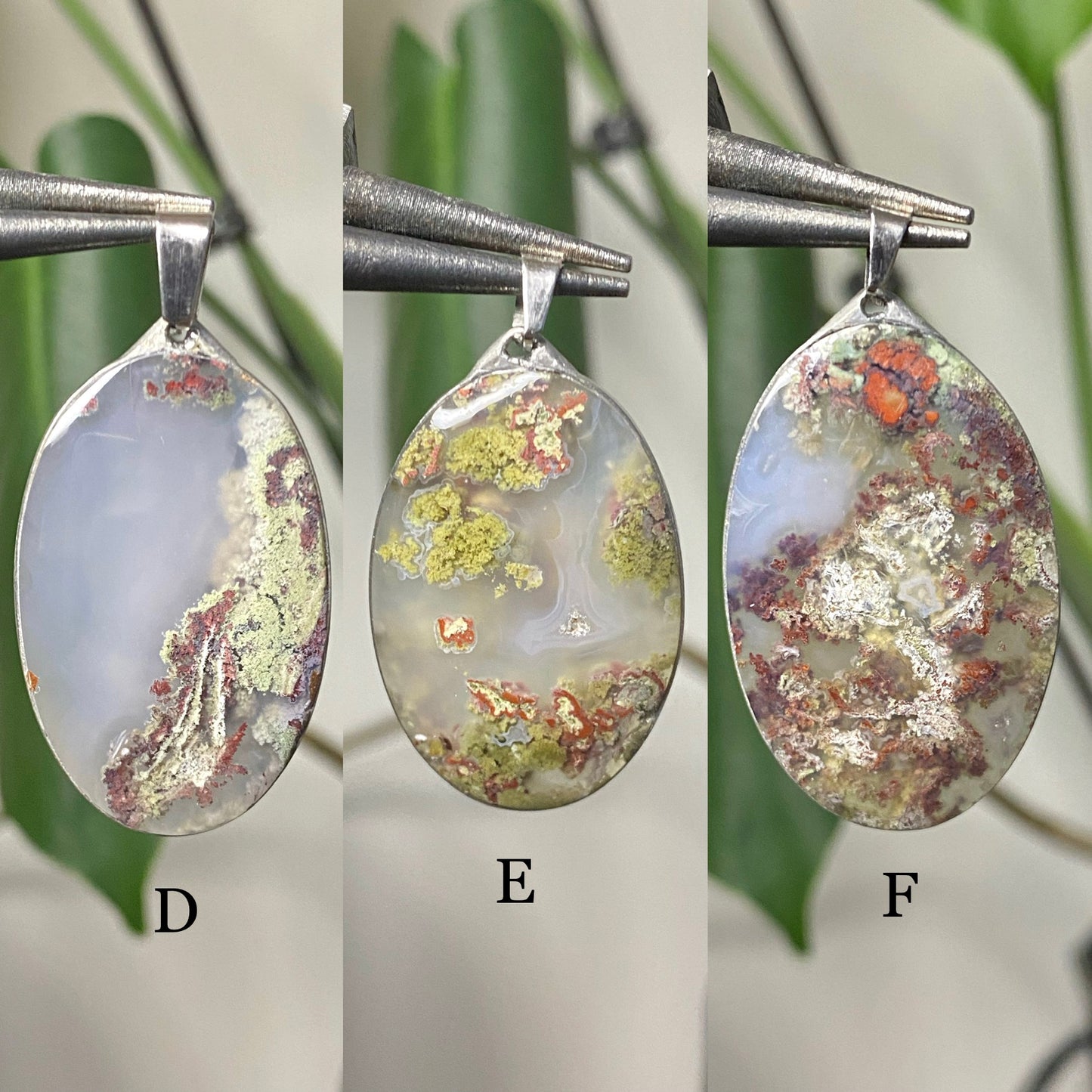 DREAMY Moss Agate Oval Pendants (Pick Your Own)