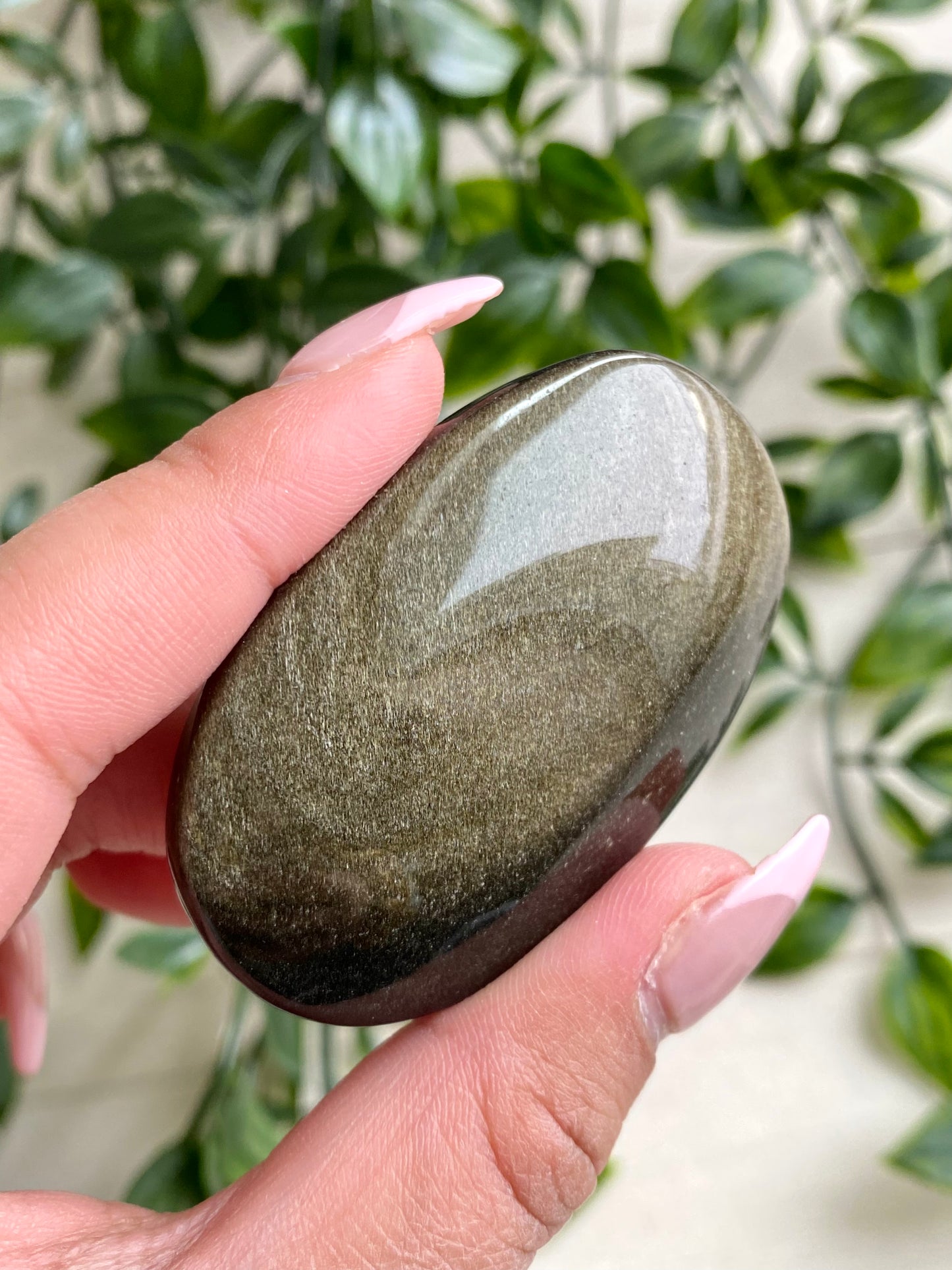 Gold Sheen Obsidian Palm Stones