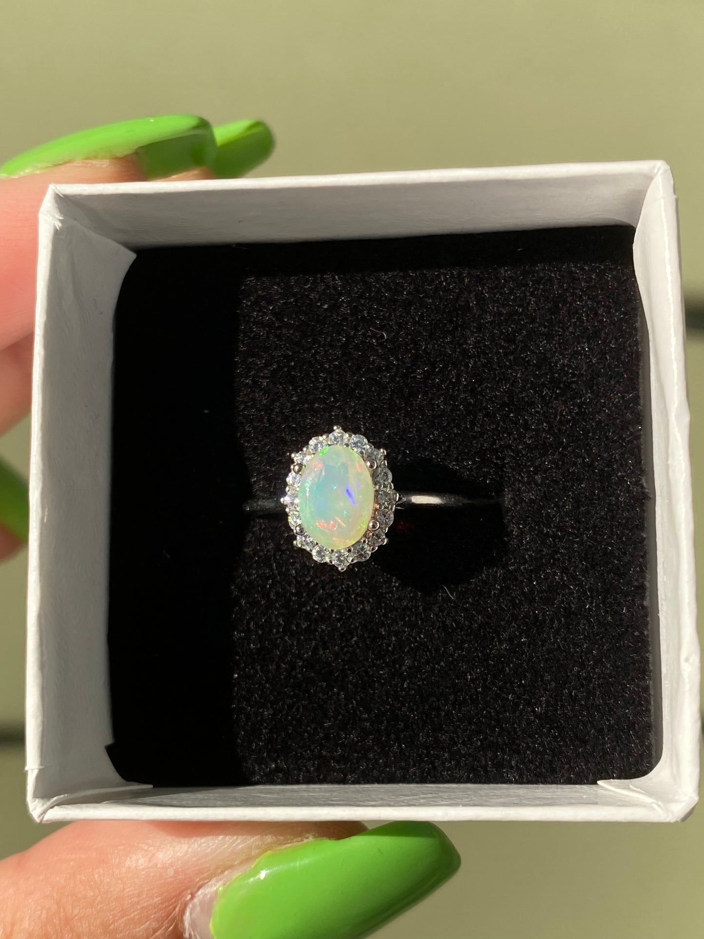 Faceted Opal Ring Style 4 (S925)