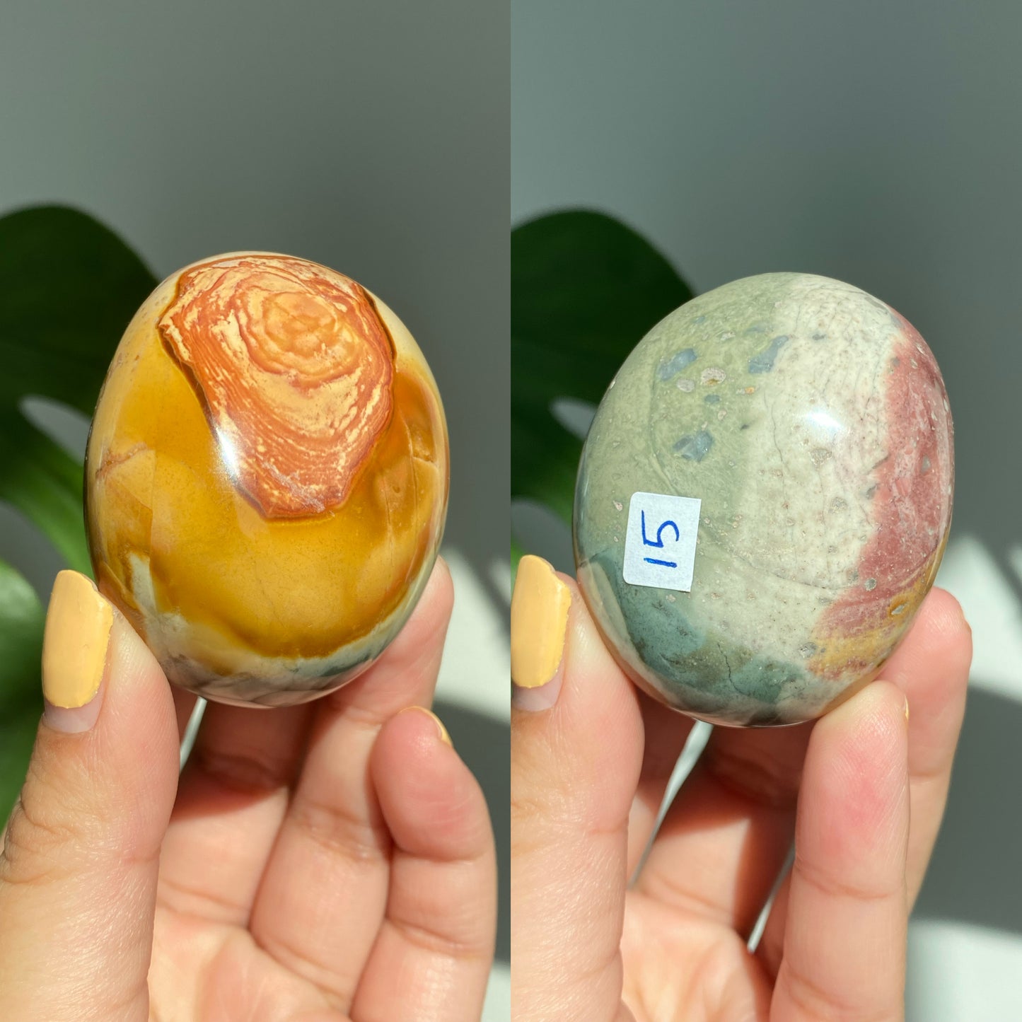 Polychrome Jasper Palm Stones