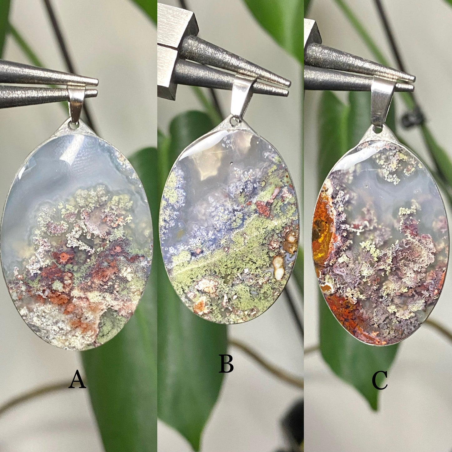 DREAMY Moss Agate Oval Pendants (Pick Your Own)