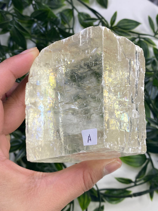 Raw Honey Optical Calcite Cubes