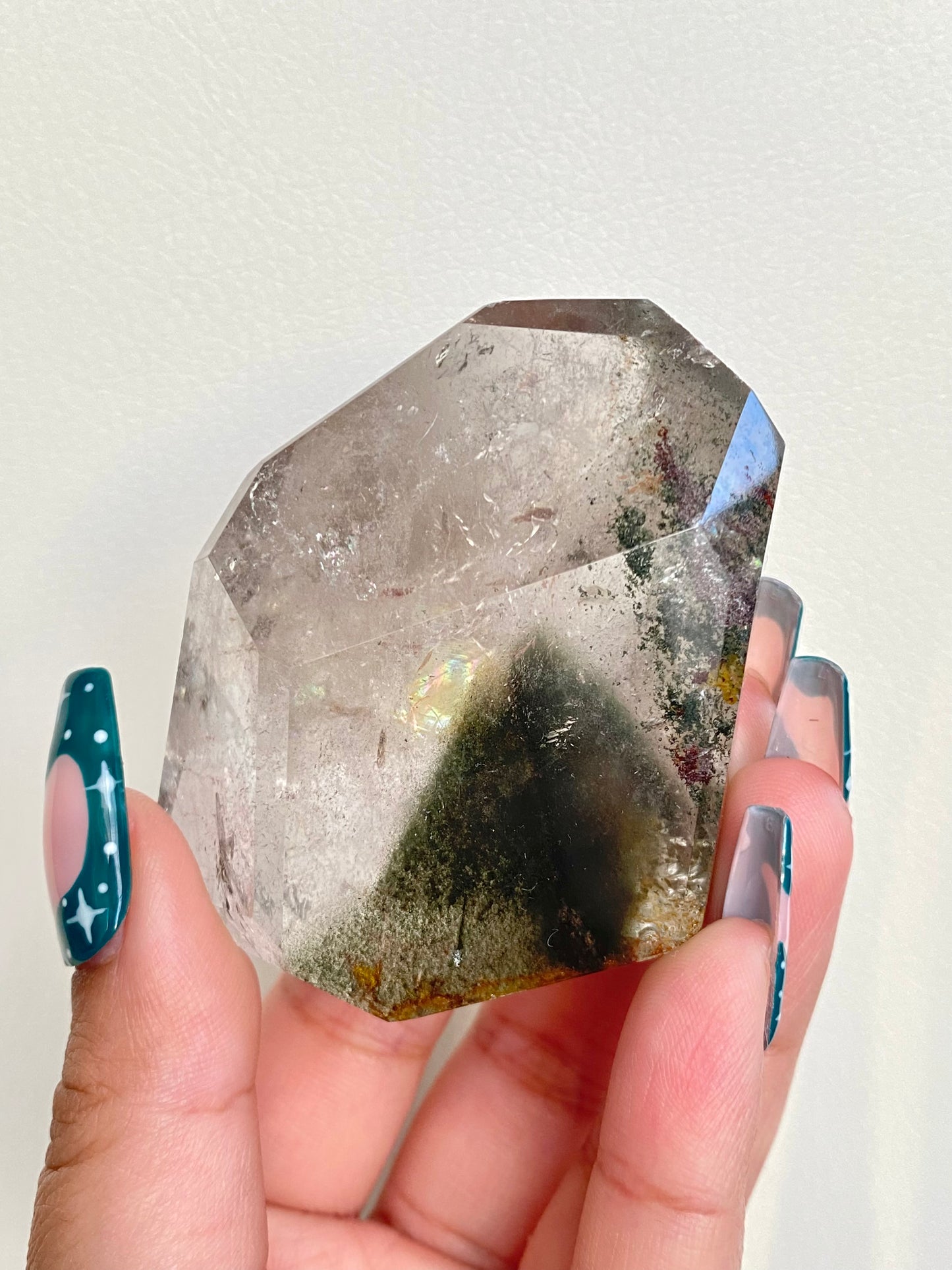 Green Chlorite Phantom Garden Quartz Freeform M