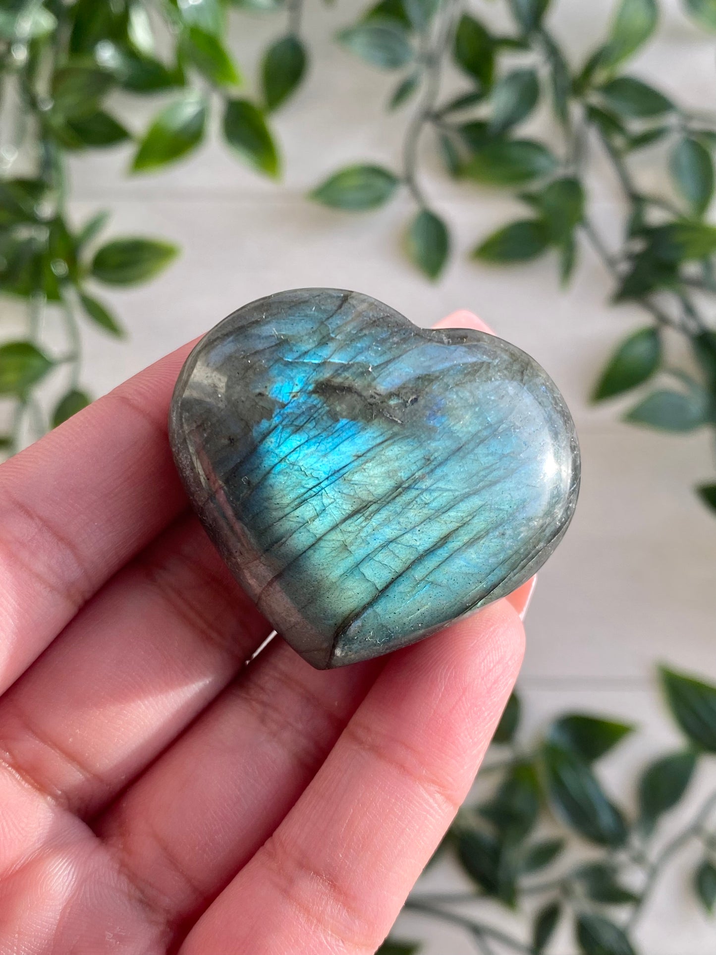 Flashy Labradorite Hearts