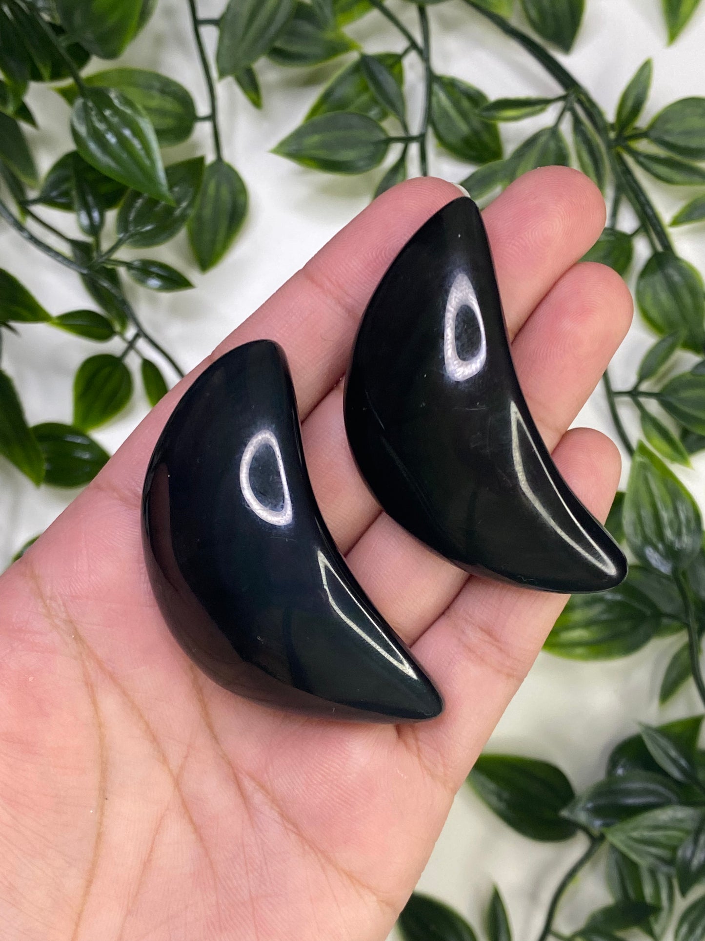 Small Rainbow Obsidian Moons