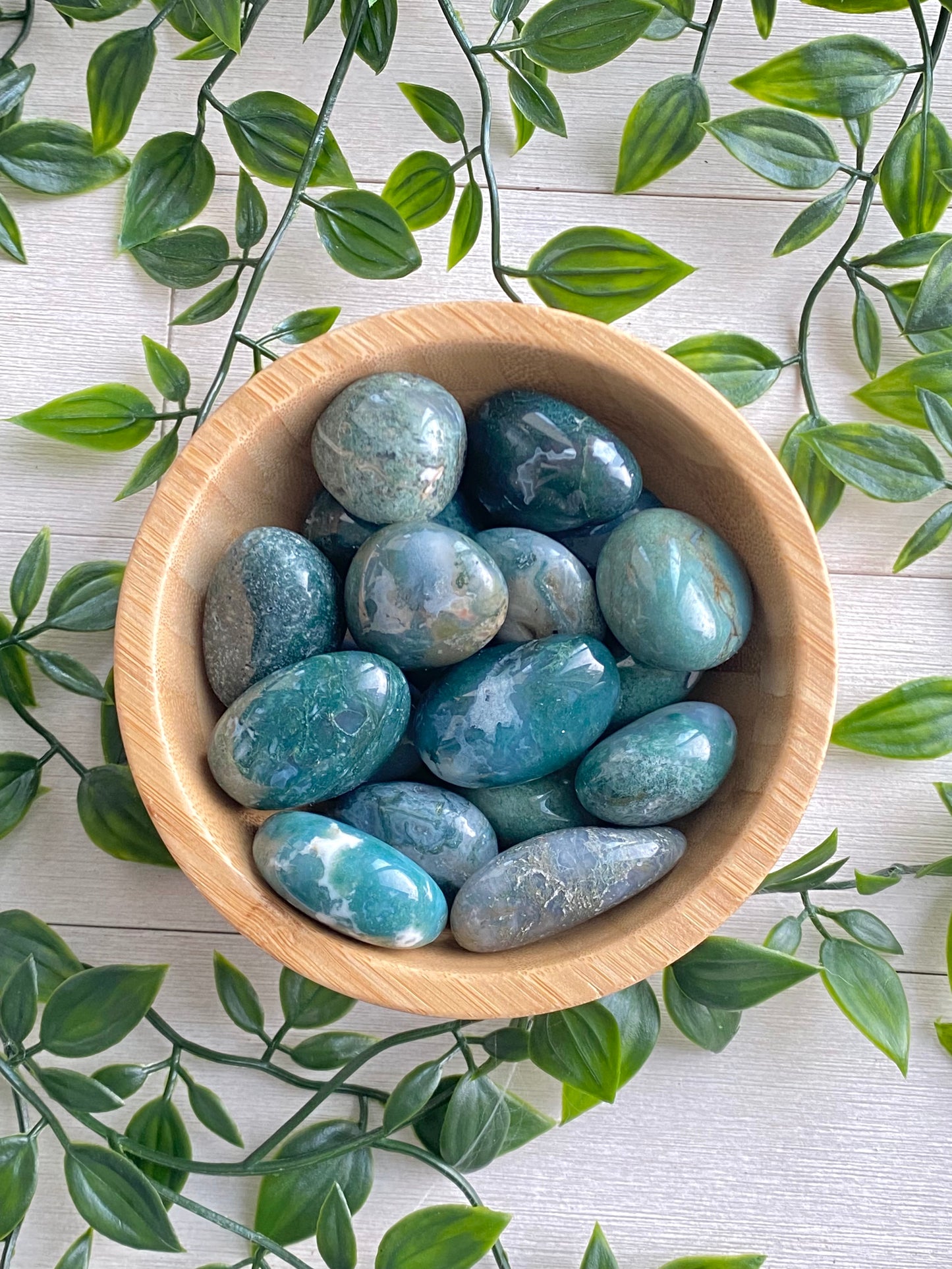 Moss Agate Tumbles