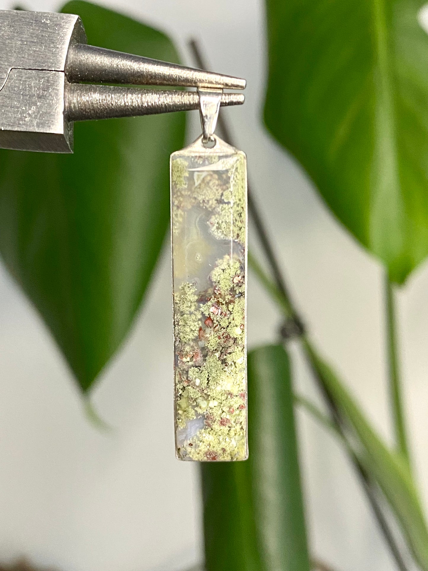 DREAMY Moss Agate Rectangular Pendants (Pick Your Own)