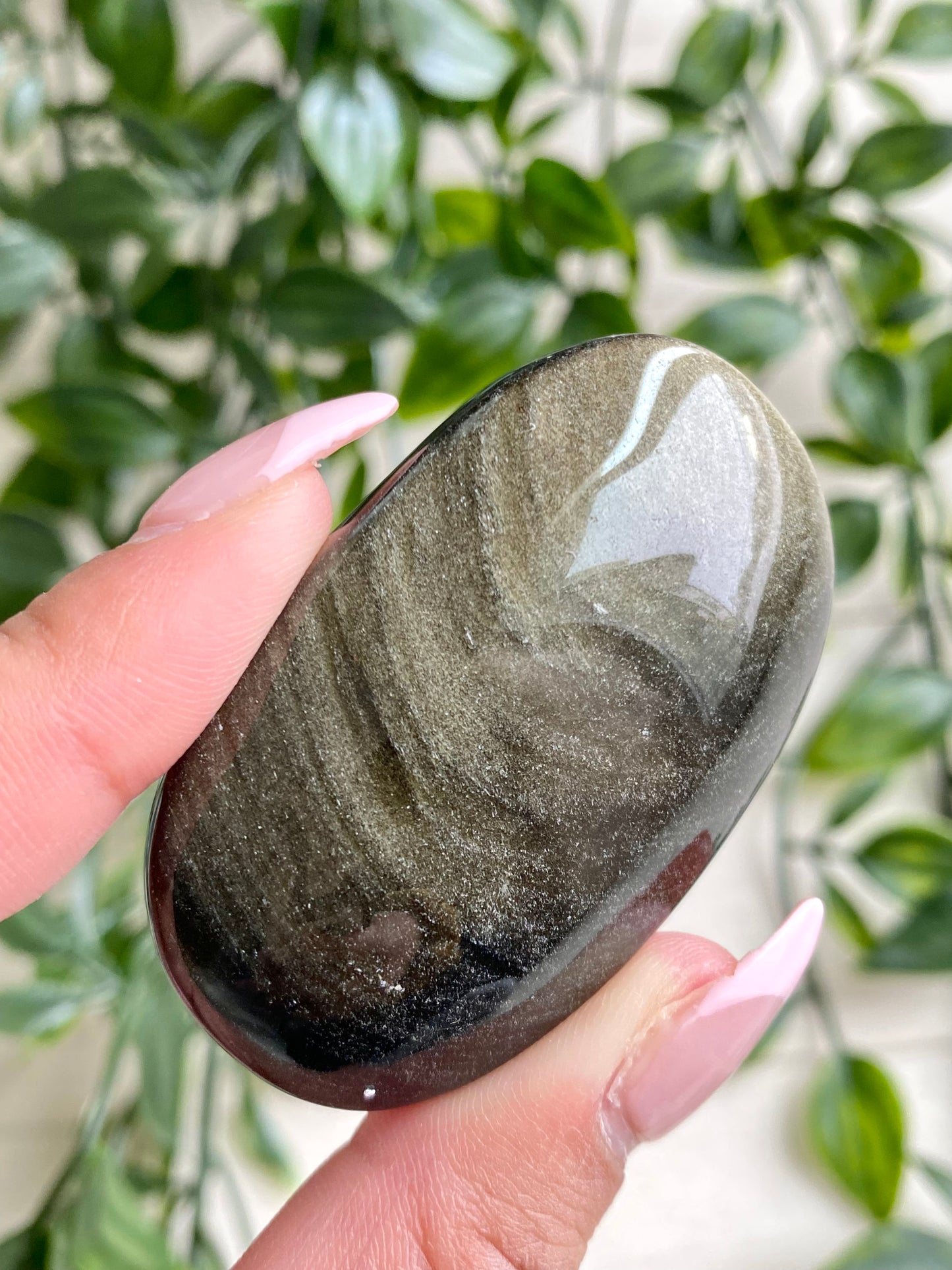 Gold Sheen Obsidian Palm Stones