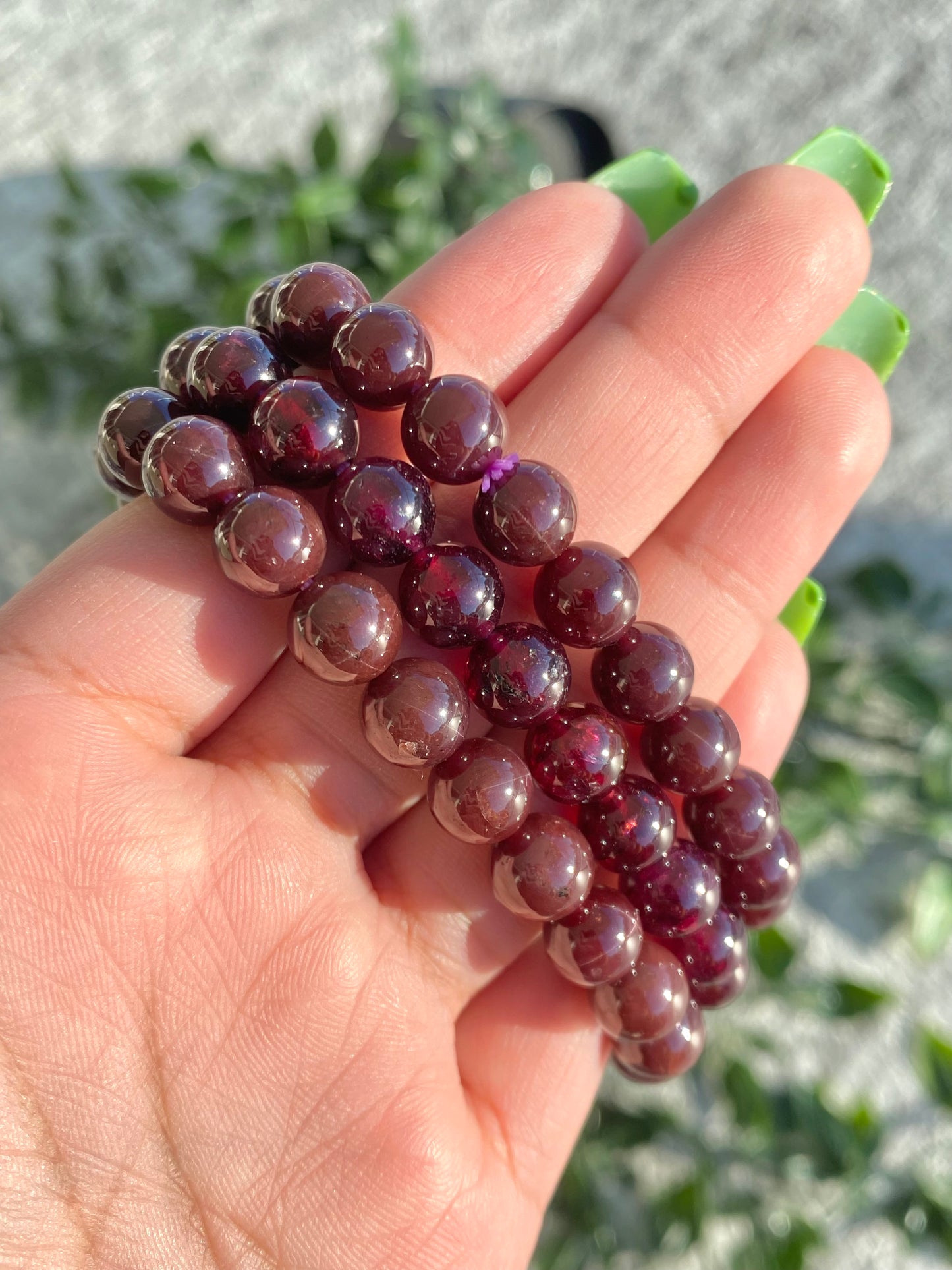 HQ Star Garnet Beaded Bracelets